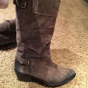 Franco Sarto suede cowboy boots